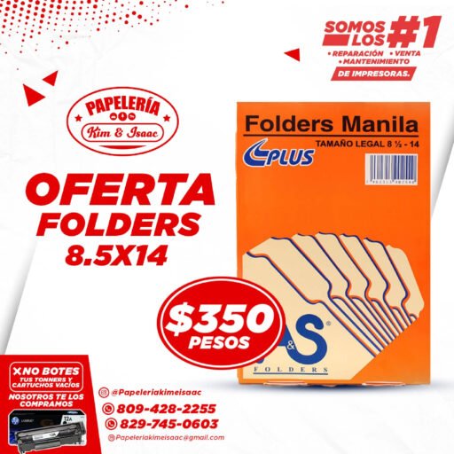 Oferta Folders Manila Tamaño Carta